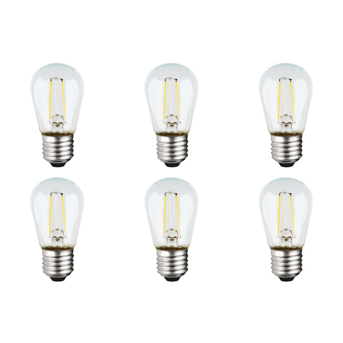 1 Watt LED - S14 - Clear - Medium base - 2700K - 120V - 6-Pack