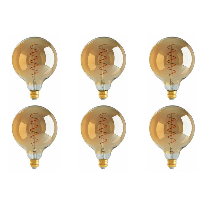 4.5W G40 LED - Amber - Medium base - 2000K - 240 Lumens - 120V - 6-Pack