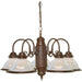 NUVO 5 LIGHT 22" CHANDELIER