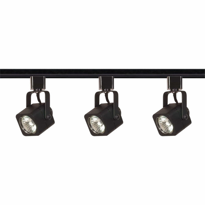 NUVO 3 LIGHT TRACK KIT LINE VOLT. SQ.BK TK346