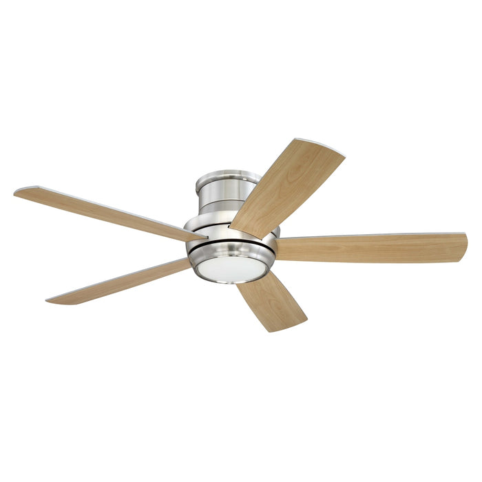 52" Tempo Hugger in Brushed Polished Nickel w/ Brushed Nickel/Maple Blades