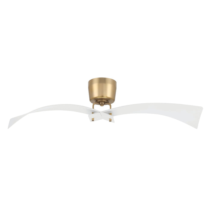 52" Tern in White/Satin Brass w/ White Blades