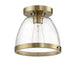 Craftmade Lodie 1 Light 9.5" Flushmount in Satin Brass