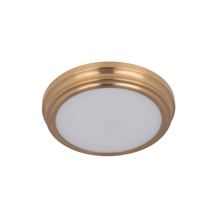 X66 Series 1 Light 9" LED Flushmount in Satin Brass