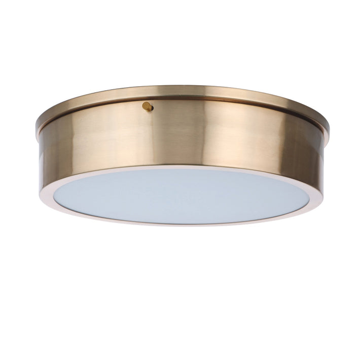 Fenn 1 Light 13" LED Flushmount in Satin Brass