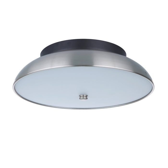 Soul 1 Light 10.5" LED Flushmount in Flat Black/Brushed Polished Nickel