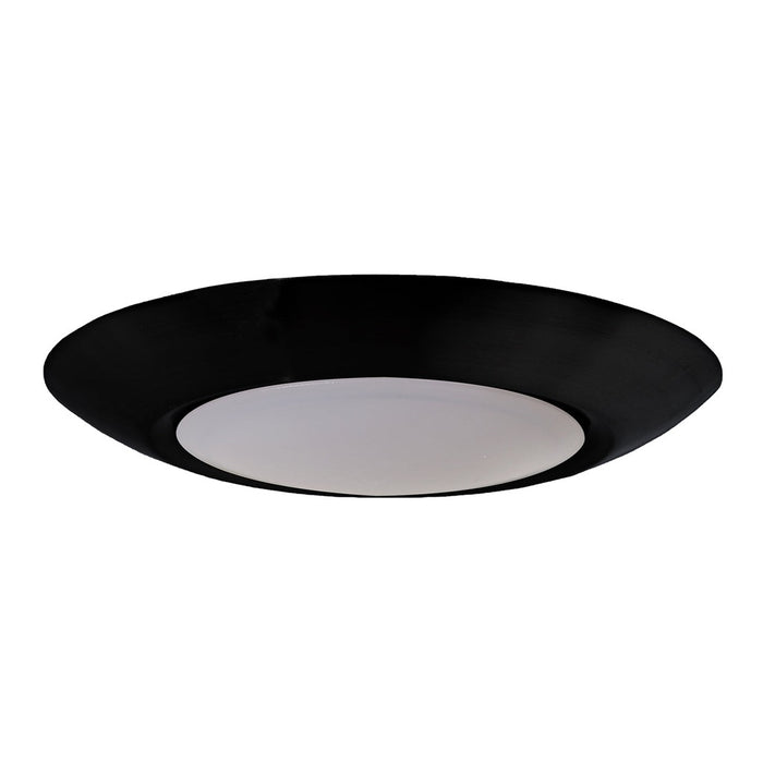 Slim Line 1 Light 4" LED Flushmount in Flat Black (6" Overall Diameter)