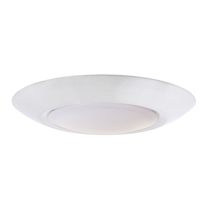 Slim Line 1 Light 4" LED Flushmount in White (6" Overall Diameter)