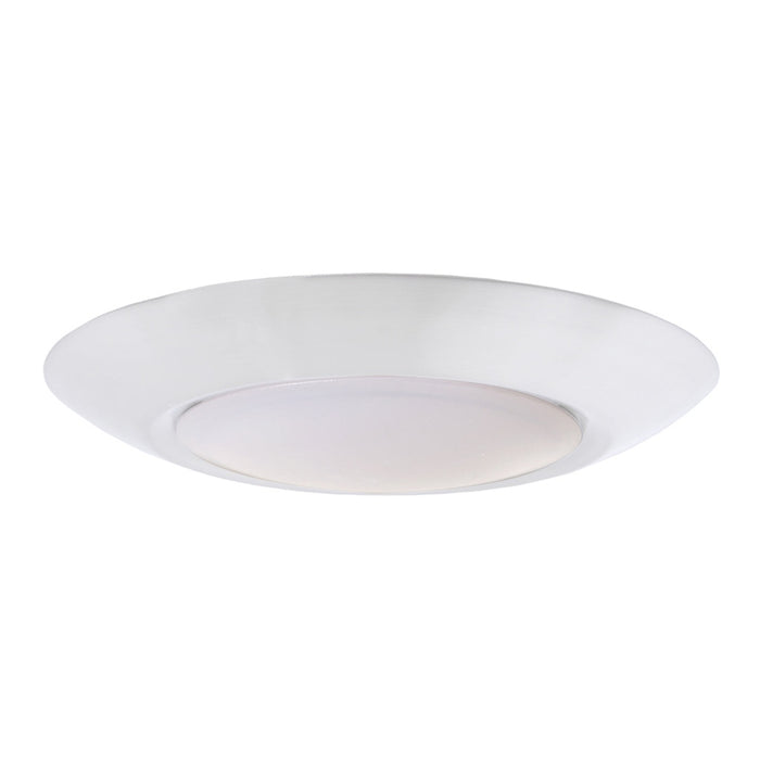 Slim Line 1 Light 6" LED Flushmount in White (7" Overall Diameter, 4000K)