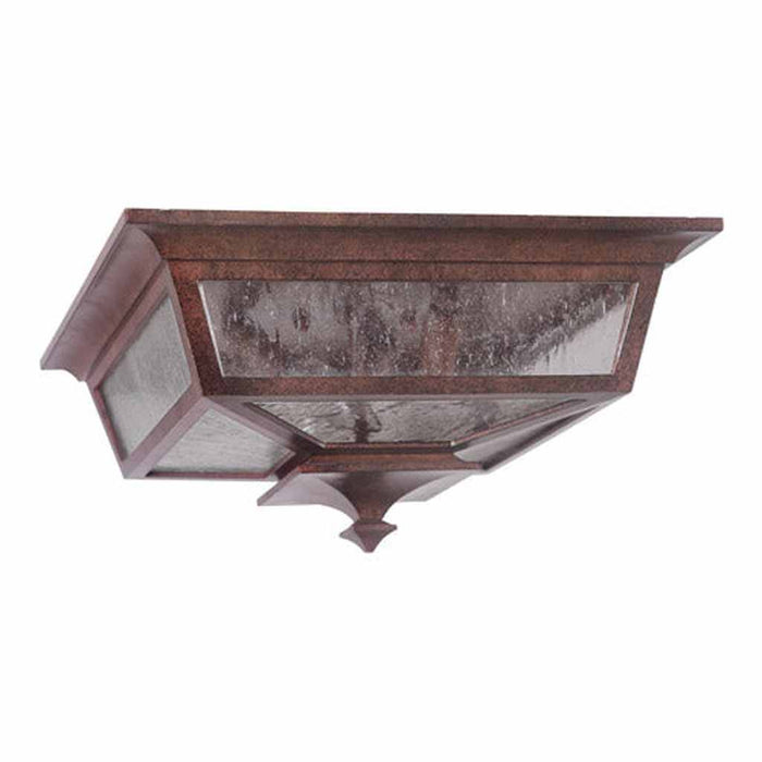 Argent II 3 Light Outdoor Flushmount in Aged Bronze