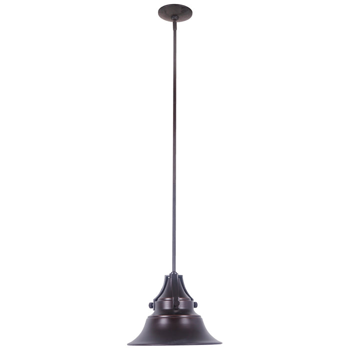 Union 1 Light Small Outdoor Pendant in Oiled Bronze Gilded