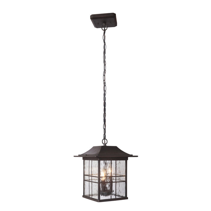 Dorset 3 Light Outdoor Pendant in Aged Bronze Brushed