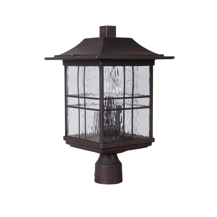 Dorset 3 Light Outdoor Post Mount in Aged Bronze Brushed