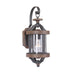 Craftmade Ashwood 1 Light Small Outdoor Wall Lantern in Textured Black/Whiskey Barrel