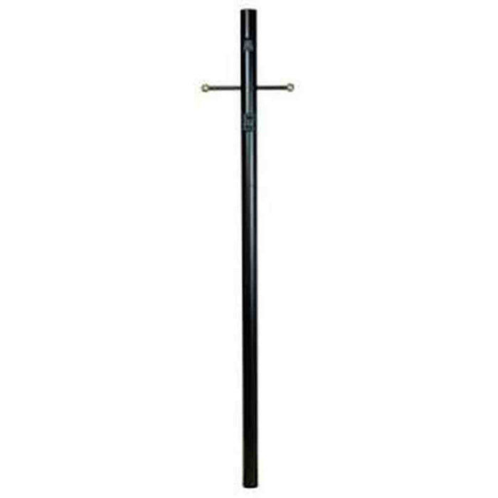 84" Fluted Direct Burial Post w/ Photocell in Textured Black