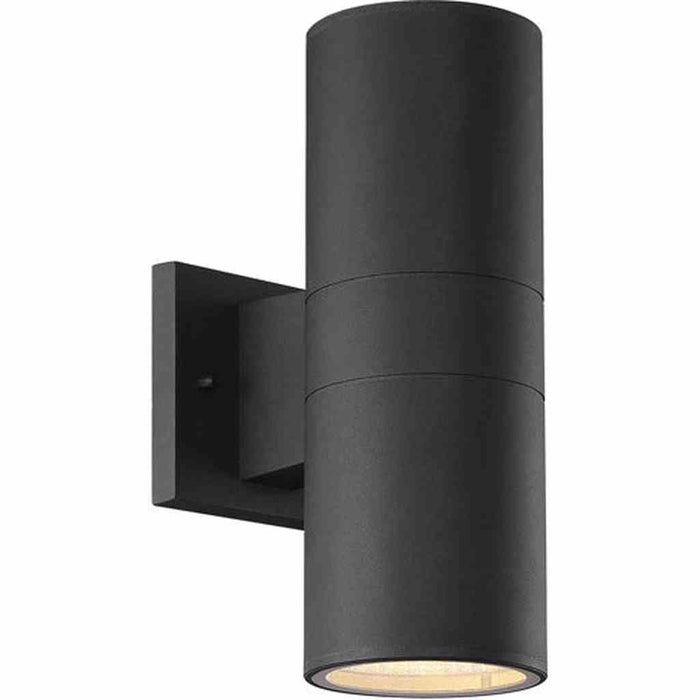 Pillar 1 Light Up/Down Outdoor LED Wall Lantern in Textured Black