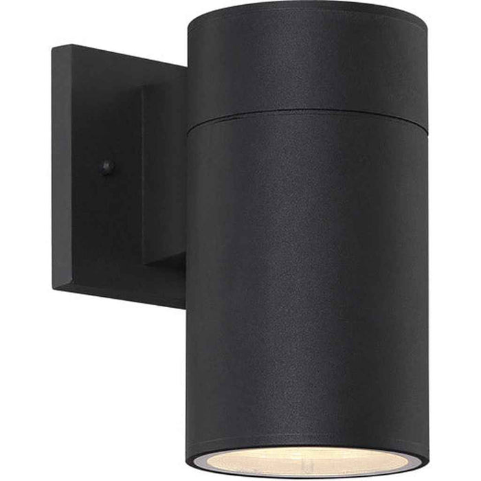 Pillar 1 Light Outdoor LED Wall Lantern in Textured Black