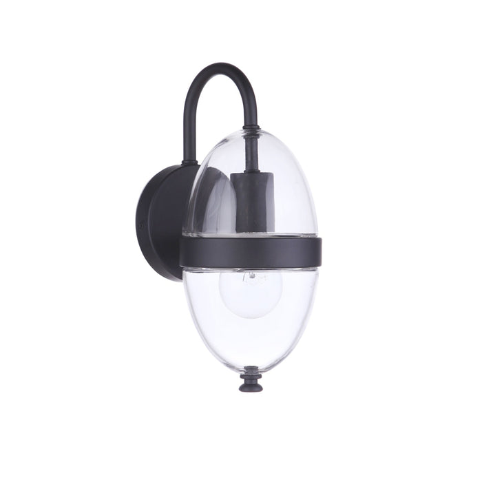 Sivo 1 Light Small Outdoor Wall Lantern in Midnight