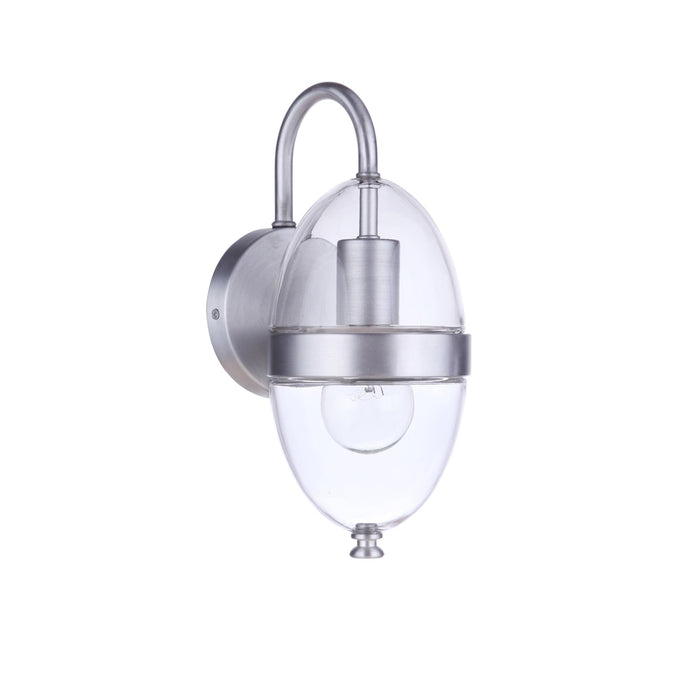 Sivo 1 Light Small Outdoor Wall Lantern in Satin Aluminum