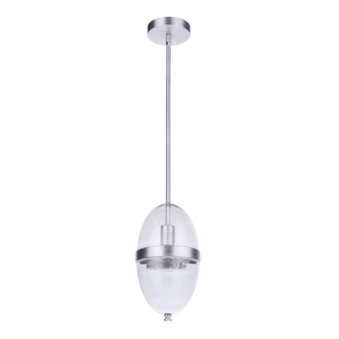 Sivo 1 Light Outdoor Pendant in Satin Aluminum