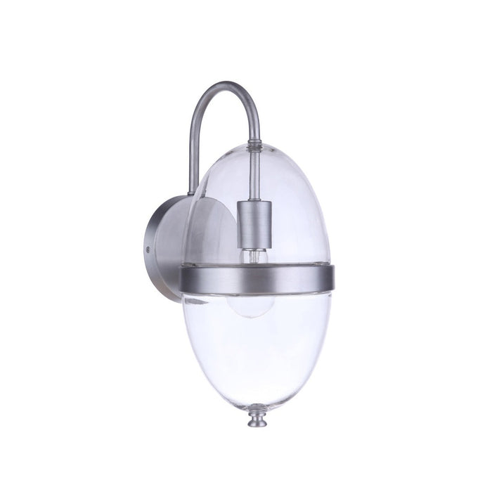 Sivo 1 Light Medium Outdoor Wall Lantern in Satin Aluminum