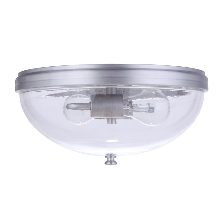 Sivo 2 Light Outdoor Flush Mount in Satin Aluminum