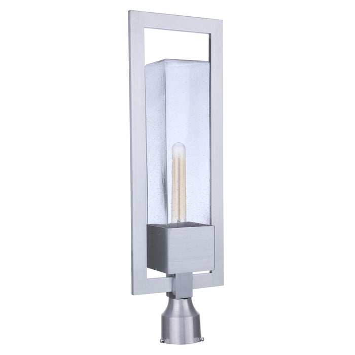 Perimeter 1 Light Large Outdoor Post Mount in Satin Aluminum