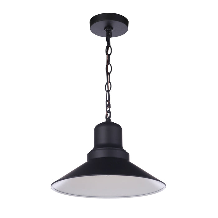 Singleton 1 Light 14" Outdoor Pendant in Midnight