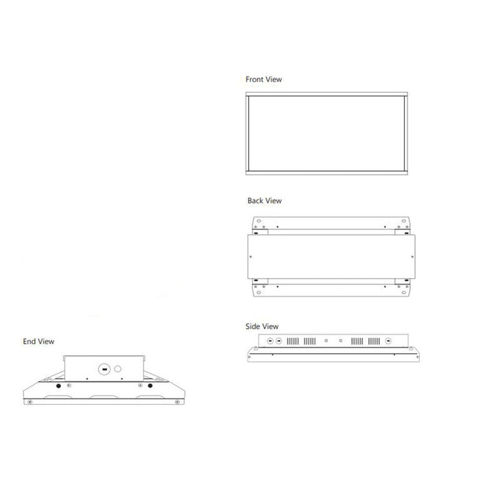 LED High Bay Fixture -  100-277V - 5000K - 14,440 Lumens - White