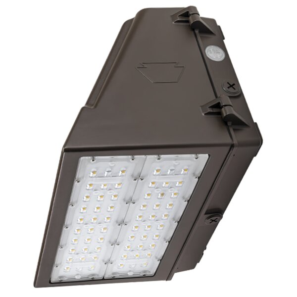 100W LED Wall Pack - Medium Housing - 120-277V Input - 4000K - 0-10V Dimmable - Wide Angle Beam