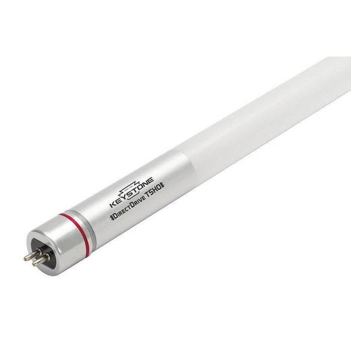 Keystone 25W LED T5 HO Tube, Shatter-Proof Coated Glass, 120-277V Input, 4 ft., 5000K, Direct Drive, Single or Double Ended, 80+CRI, Gen 2 KT-LED25T5HO-48GC-850-DX2 /G2