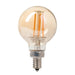 Keystone Small Globe Filament Bulb, 40W Equivalent, G16.5 shape, E12 Candelabra base, 2200K, 80 CRI, Amber KT-LED4.5FG16-E12-822-A