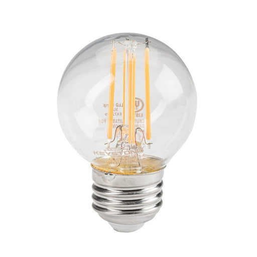 Keystone Small Globe Filament Bulb, 40W Equivalent, G16.5 shape, E26 Candalbra base, 2700K, 90 CRI, Clear KT-LED4.5FG16-E26-927-C