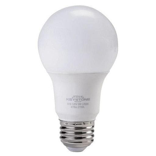 Keystone A19 Omni-Directional Bulb, 40W Equivalent, E26 Medium Base, 3000K, 90 CRI KT-LED6A19-O-930