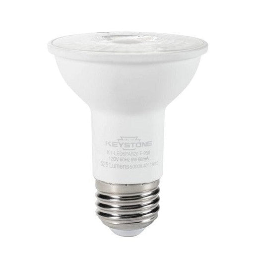 Keystone PAR20 Flood, 50W Equivalent, 40 Deg Beam Angle, E26 Medium Base, 4000K, 90 CRI, Gen 2 KT-LED6PAR20-F-940 /G2