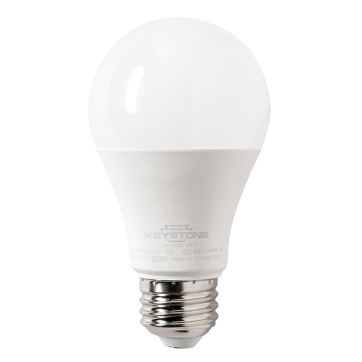 Keystone A19 Omni-Directional Bulb, 60W Equivalent, E26 Medium Base, 2700K, 80 CRI, Universal Voltage 120-277V, Generation 2 KT-LED9A19-O-827-UV /G2