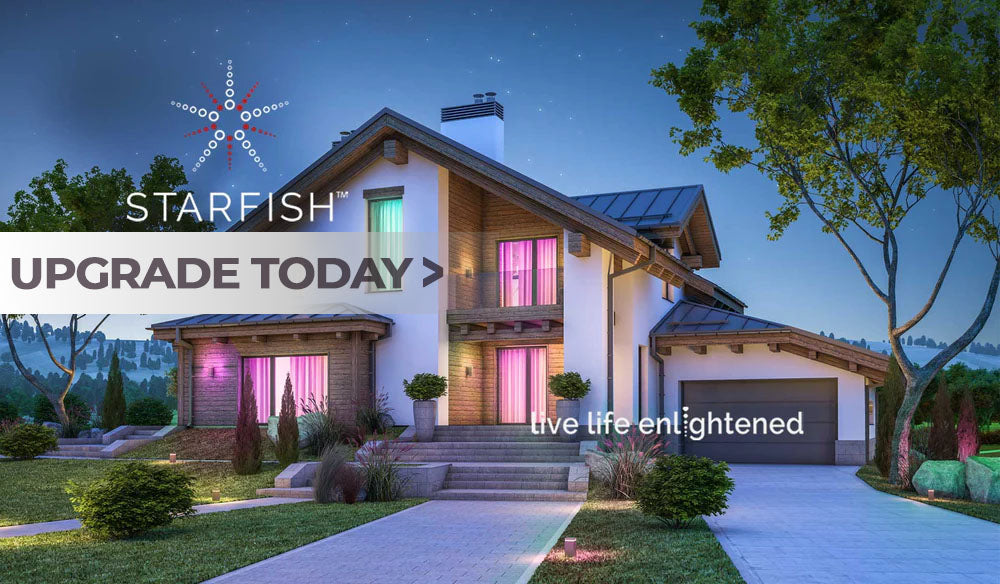 home with colored LED Lighting using Satco Starfish